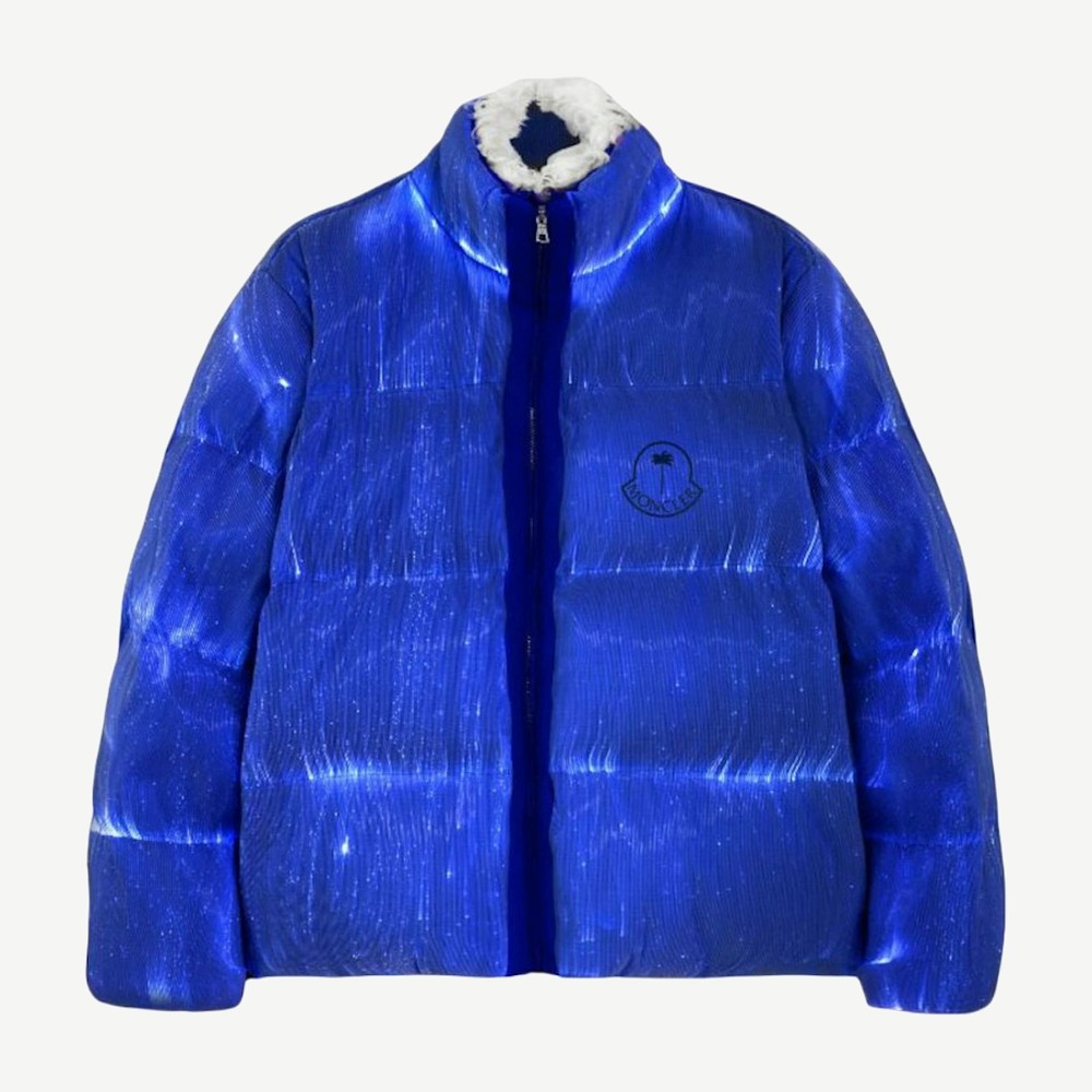 X Palm Angels Maya 70 Led Puffer Jacket Navy Blue