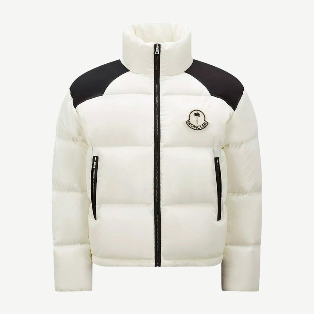 X Palm Angels Nevin Short Down Jacket Off White