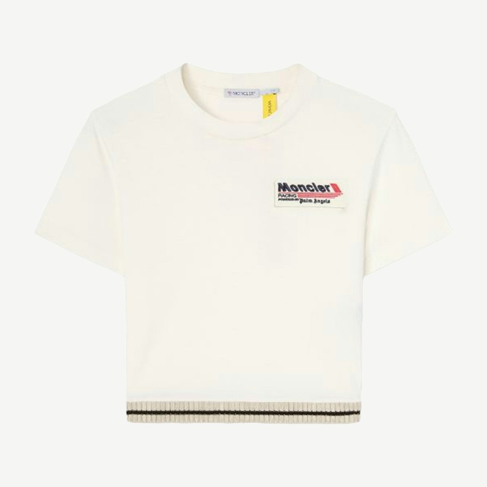X Palm Angels Racing Slim T Shirt White Black