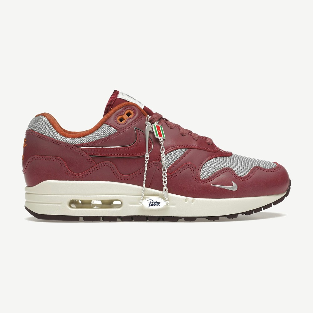 Air Max 1 Patta Waves Rush Maroon With Bracelet