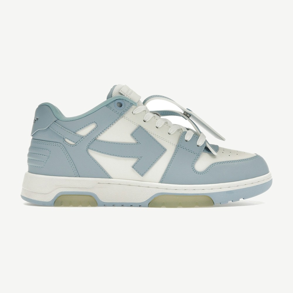 Out Of Office Calf Leather White Baby Blue