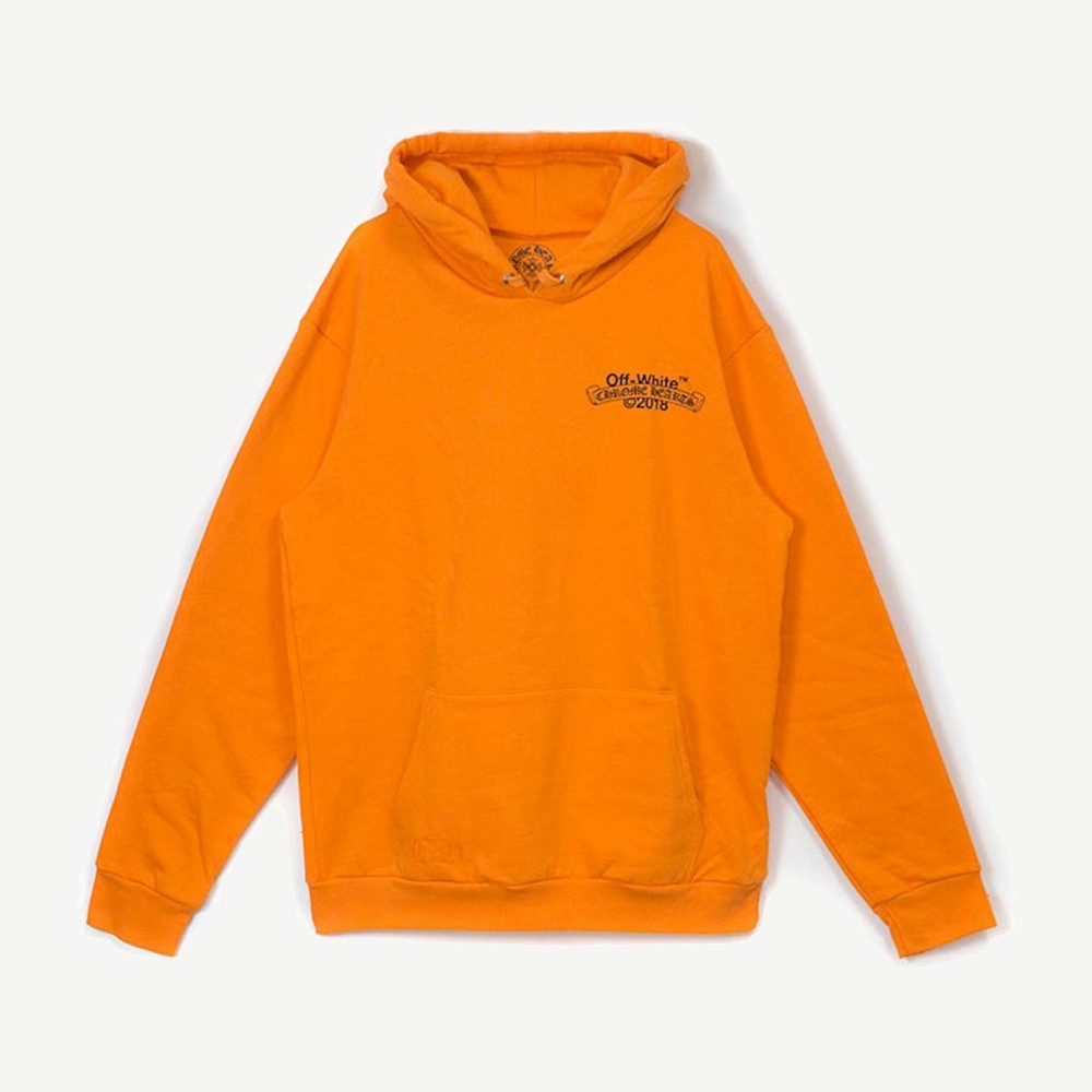 X Chrome Hearts 2018 Hoodie Orange Black