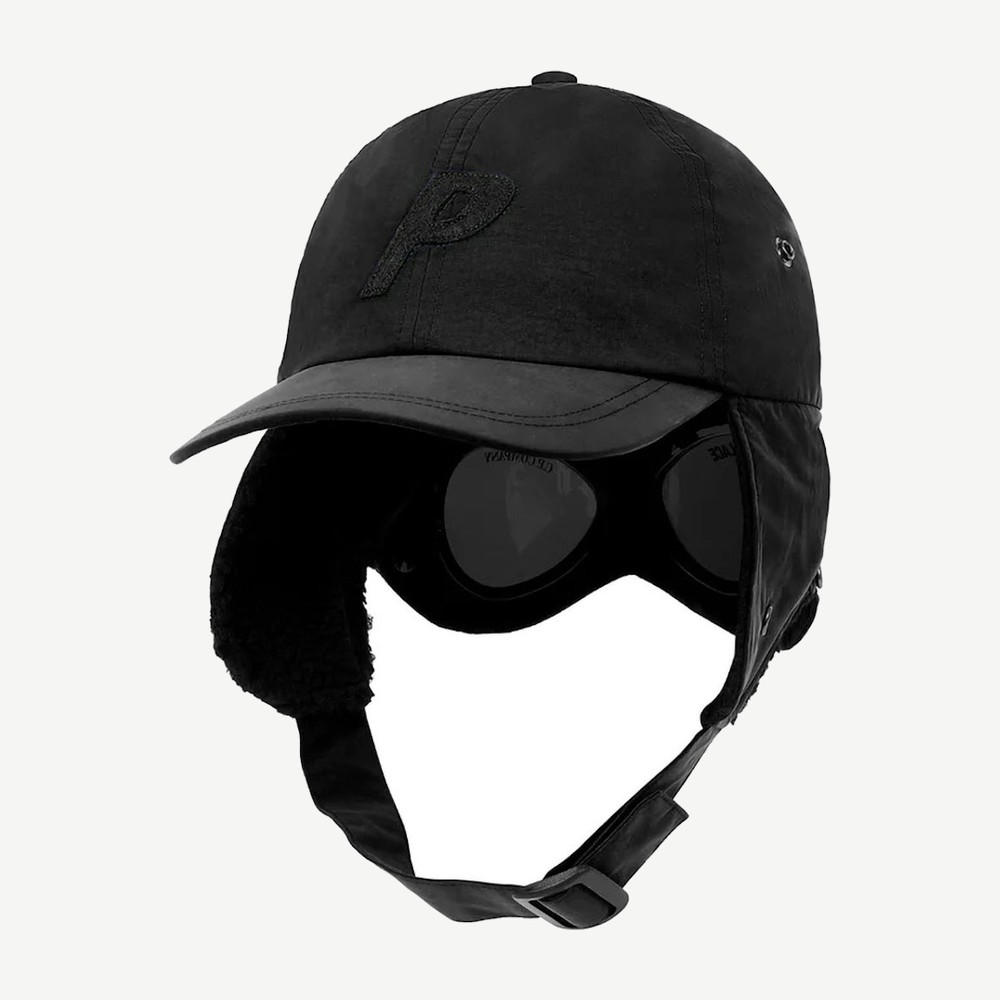 X Cp Company Goggle Ear Flap P Cap Black