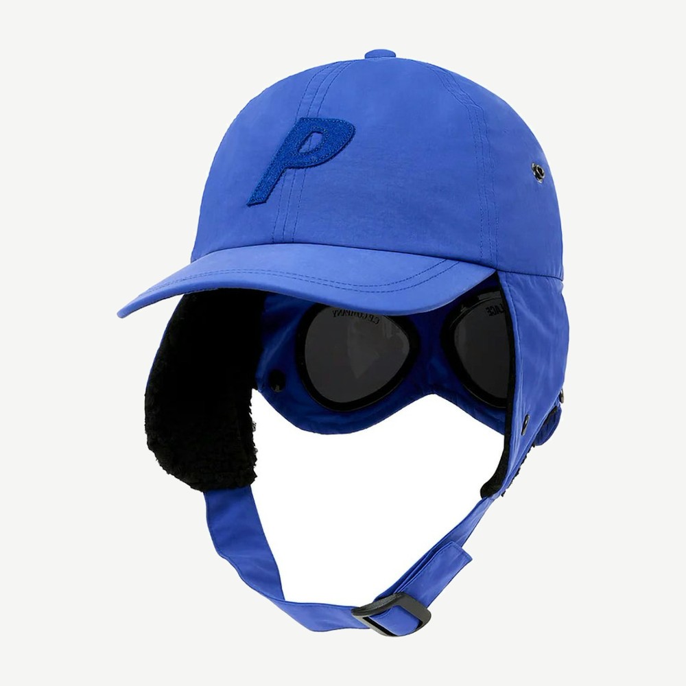 X Cp Company Goggle Ear Flap P Cap Bright Cobalt