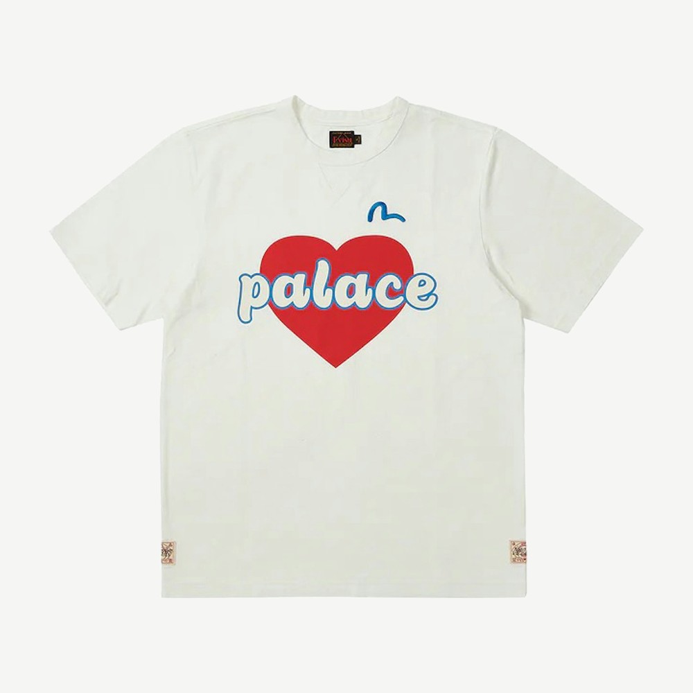 X Evisu Heart T Shirt White