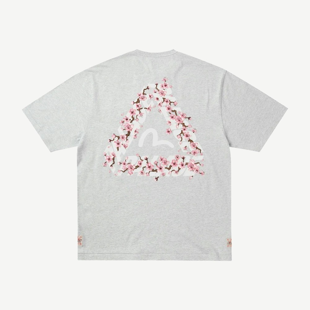 X Evisu Heavy Wash T Shirt Grey Marl