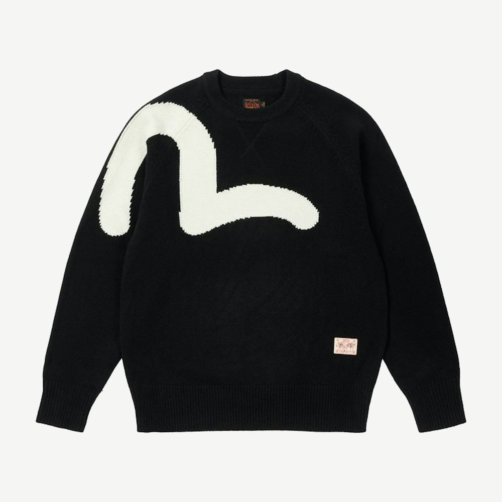 X Evisu Seagull Knit Black
