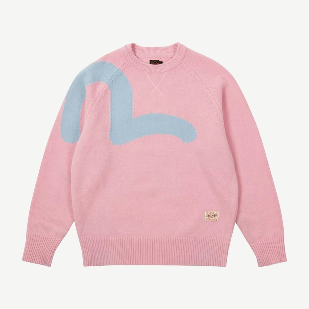 X Evisu Seagull Knit Pink Nectar