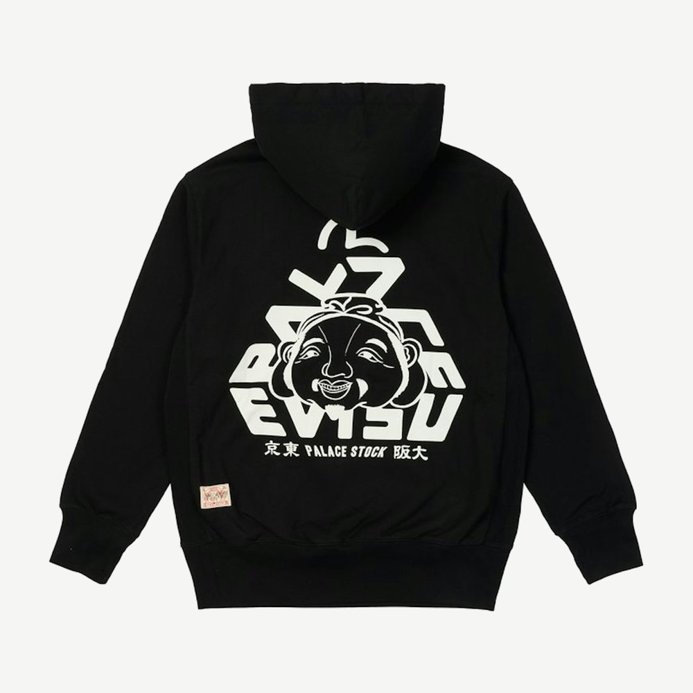 X Evisu Tri Godhead Hood Black