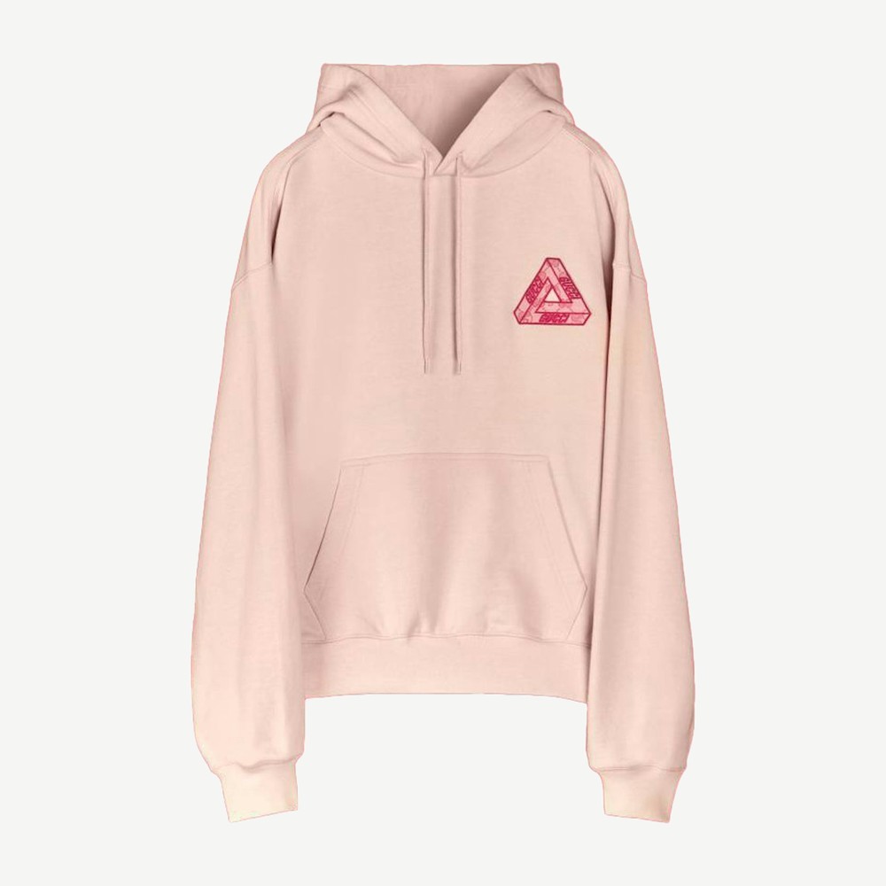 X Gucci Tri Ferg Gg Patch Hoodie Parfait Pink