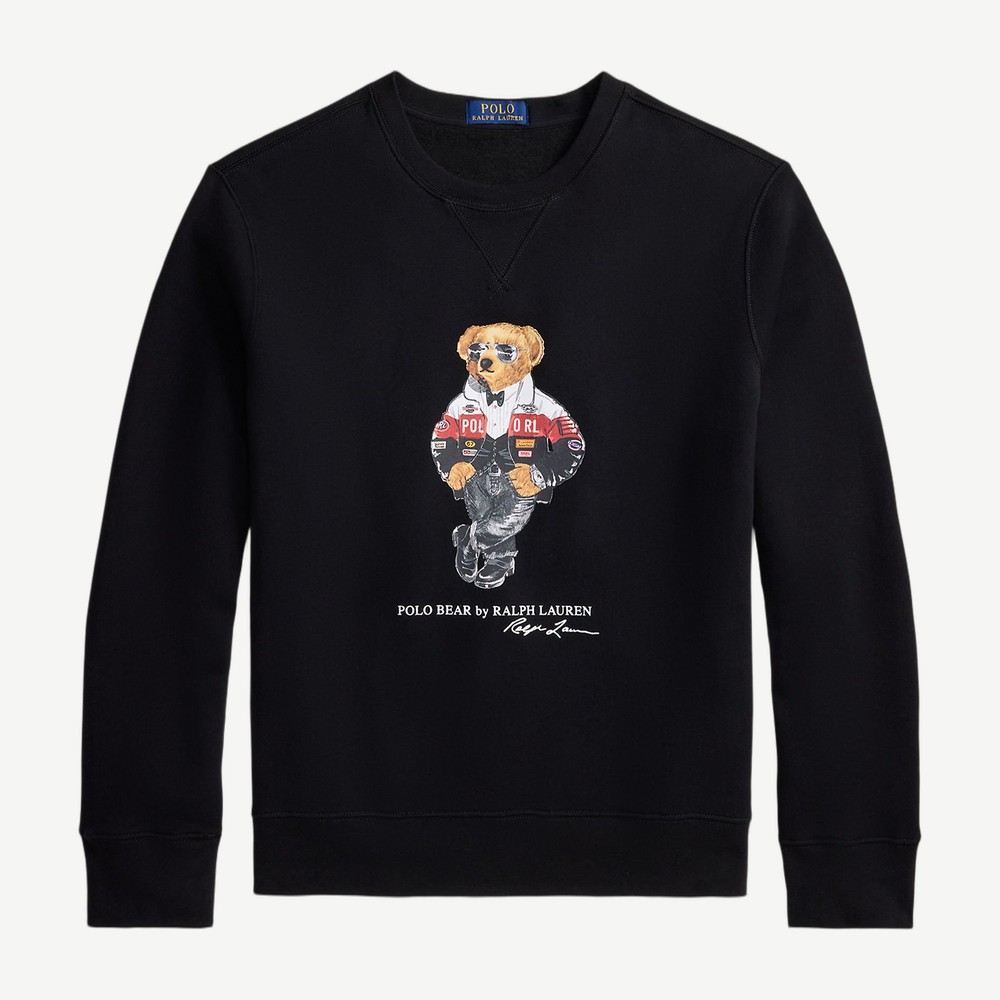 Bear Fleece Sweatshirt Black