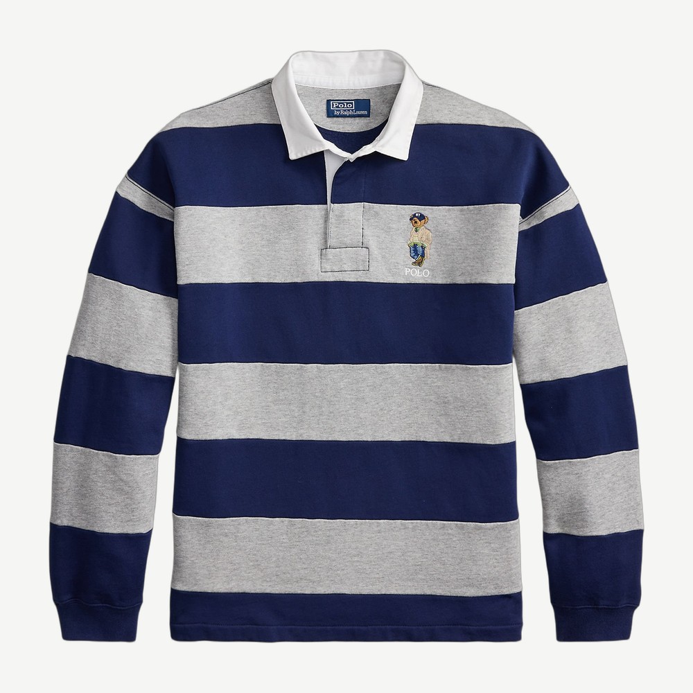 Big Fit Polo Bear Rugby Shirt Grey