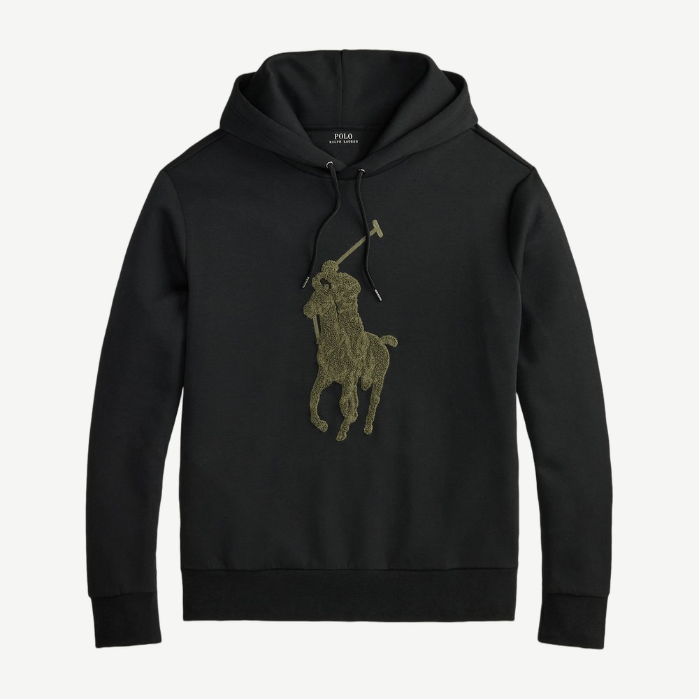 Big Pony Double Knit Hoodie Black