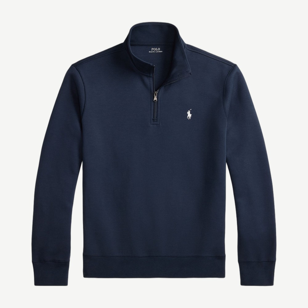 Double Knit Quarter Zip Pullover Navy