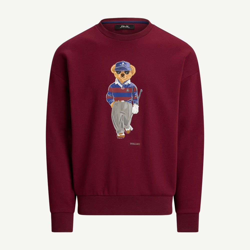 Relaxed Fit Polo Bear Sweatshirt Burgundy