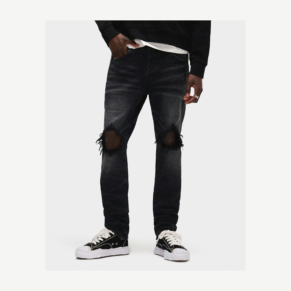Black Wash Blowout Jean Light Blue Product 4