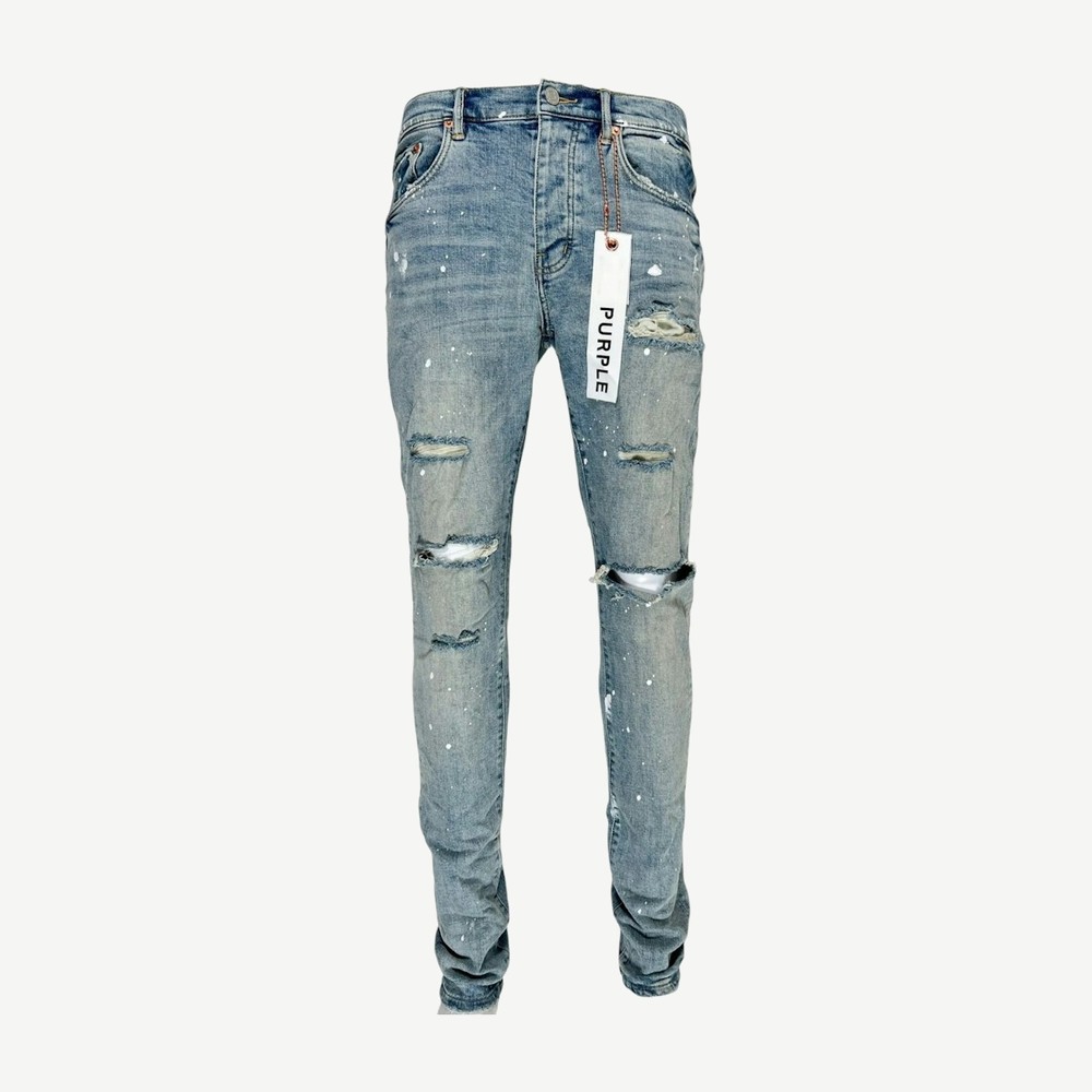 Light Indigo Paint Jean Black