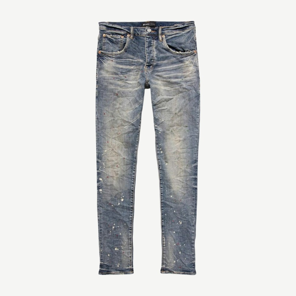 Vintage Spotted Indigo Jeans Indigo
