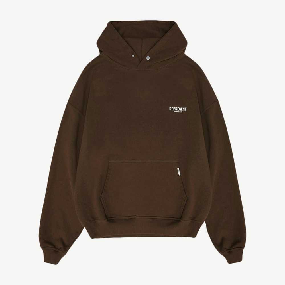 Owners Club Hoodie Brown White
