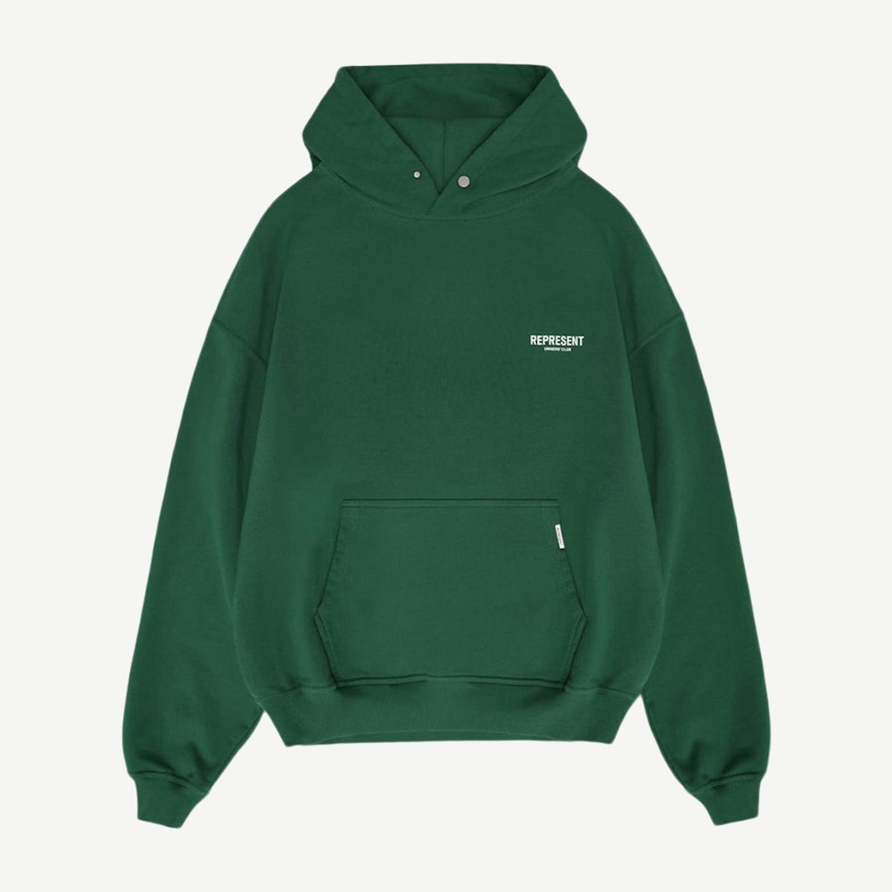 Owners Club Hoodie Racing Green White