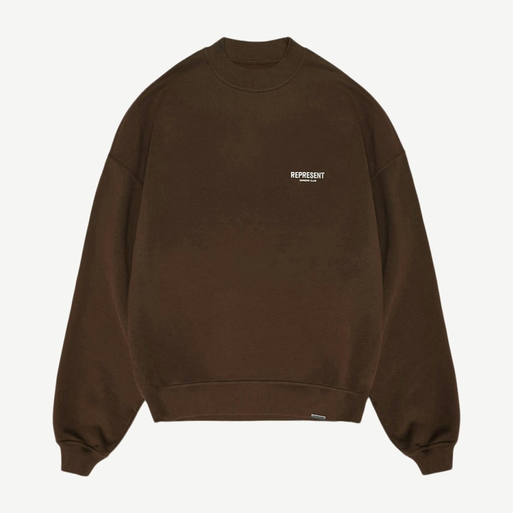 Owners Club Sweater Brown White