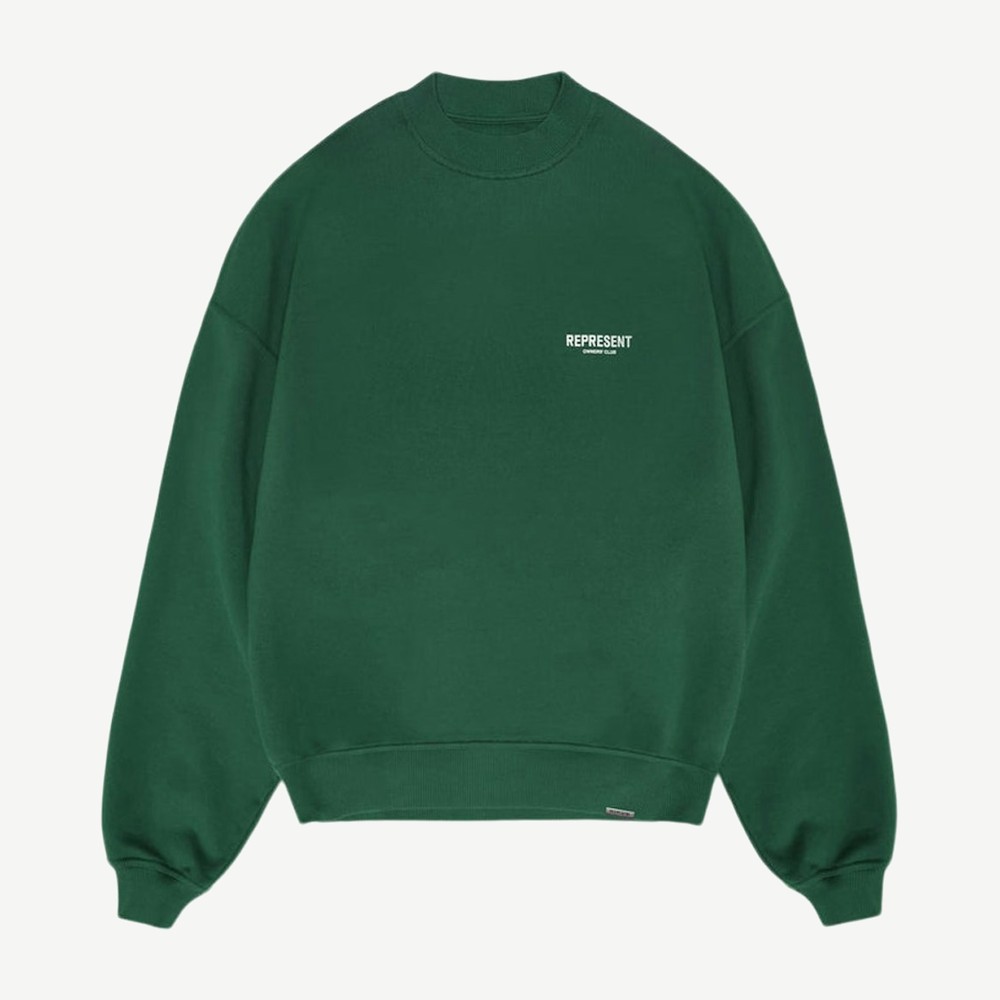 Owners Club Sweater Racing Green White