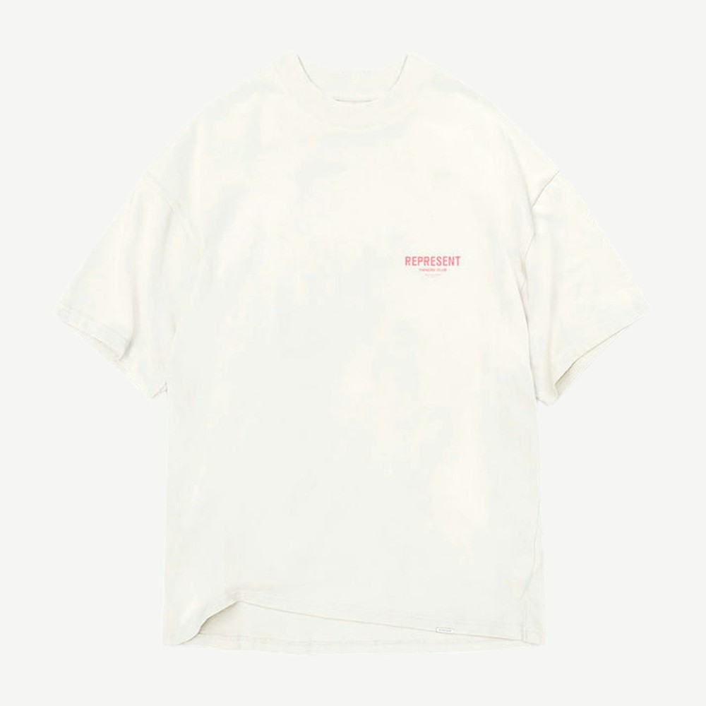 Owners Club T Shirt Flat White Bubblegum