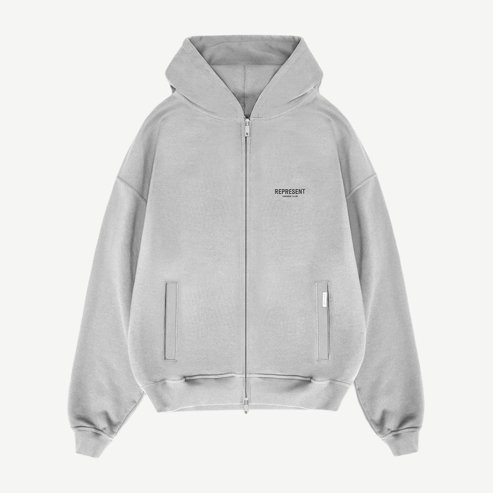 Owners Club Zip Hoodie Ash Grey