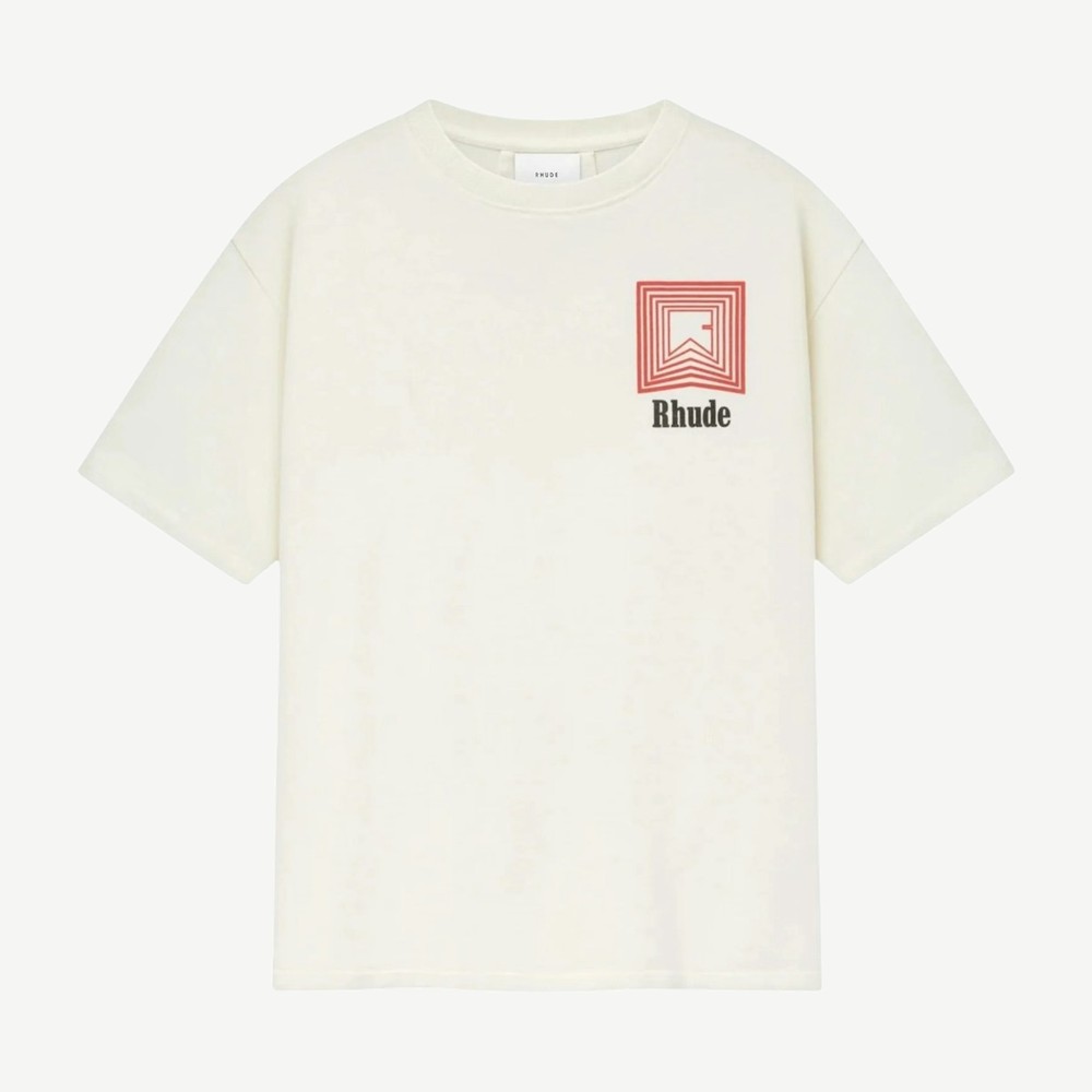 Chevron Logo Repeat Tee White