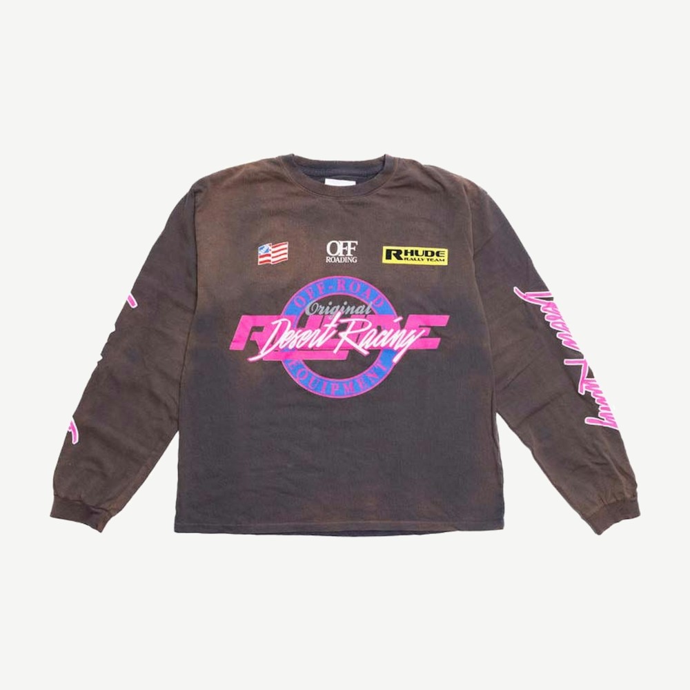 Desert Racing Ls Tee Grey