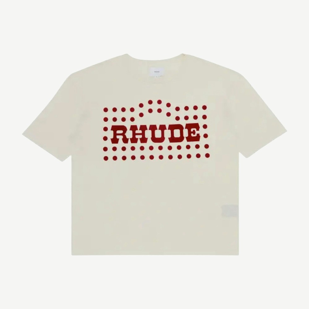 Flocked Burnout T Shirt White