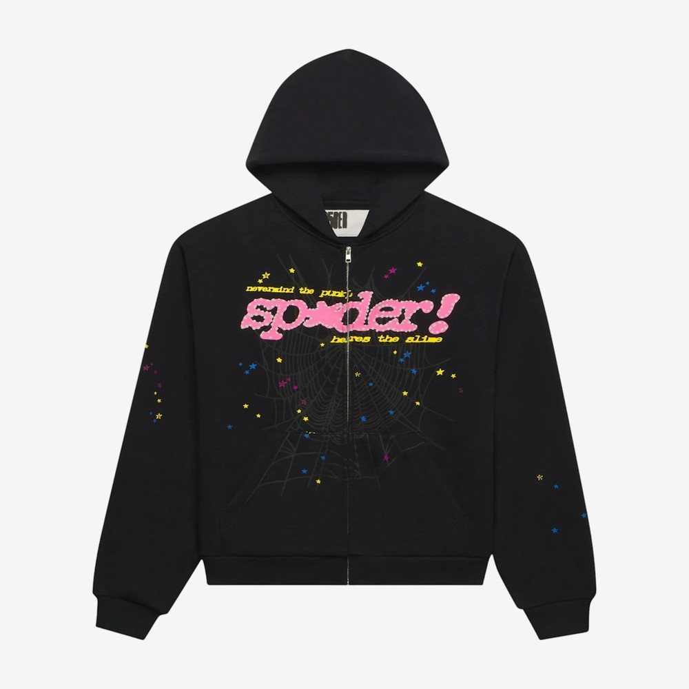 Punk V2 Zip Up Hoodie Black