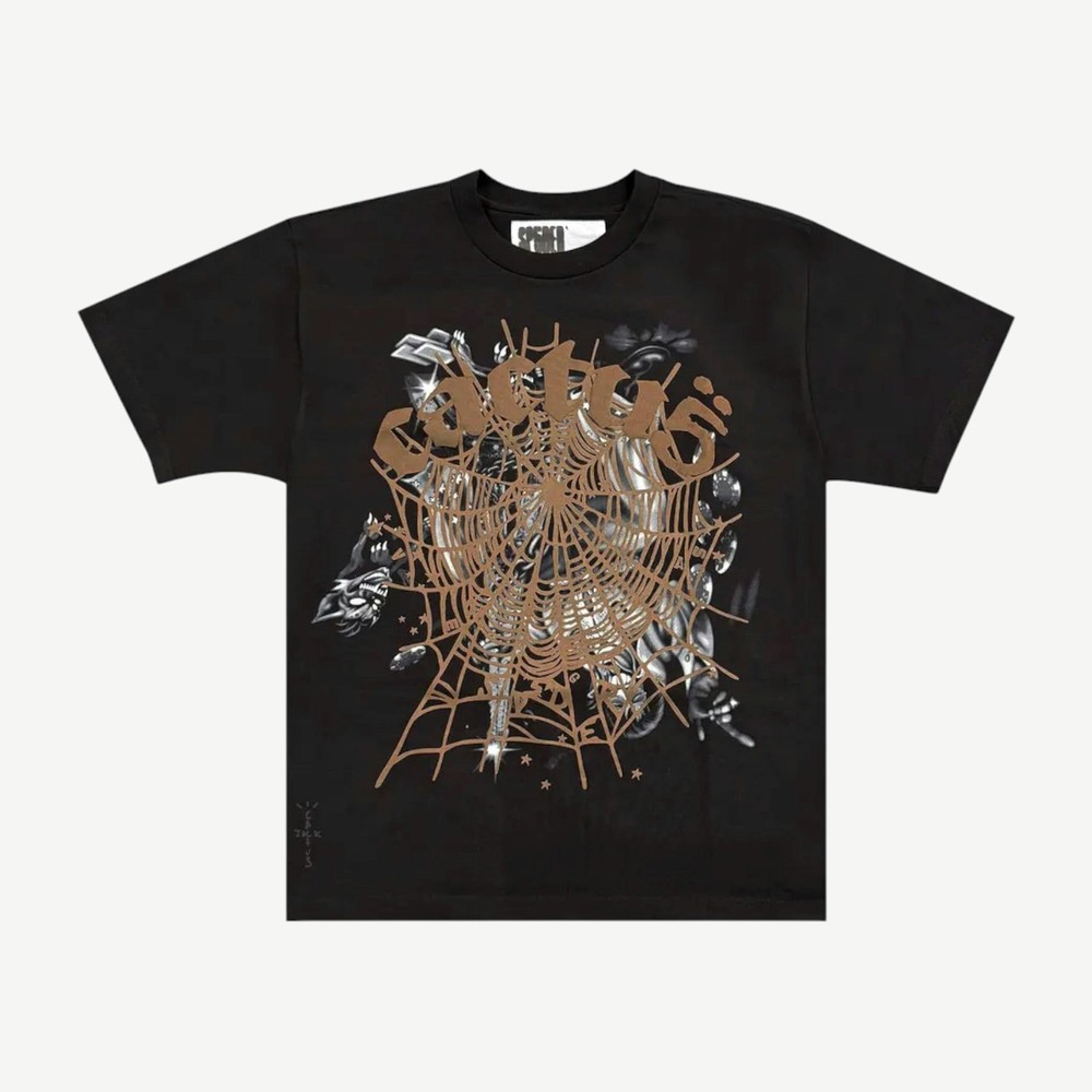 X Travis Scott Cactus Jack Airbrush T Shirt Black