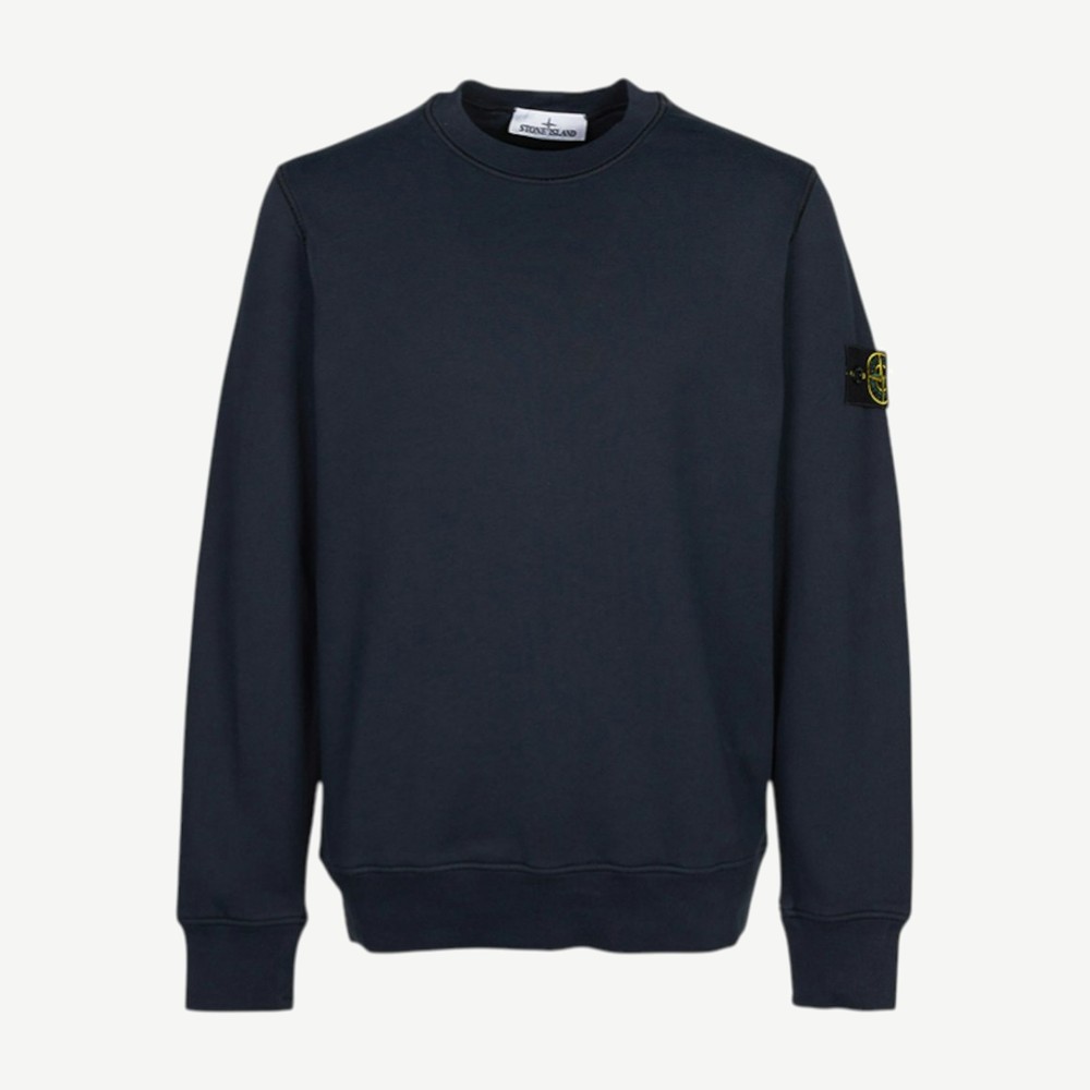 Organic Cotton Fleece Crewneck Navy