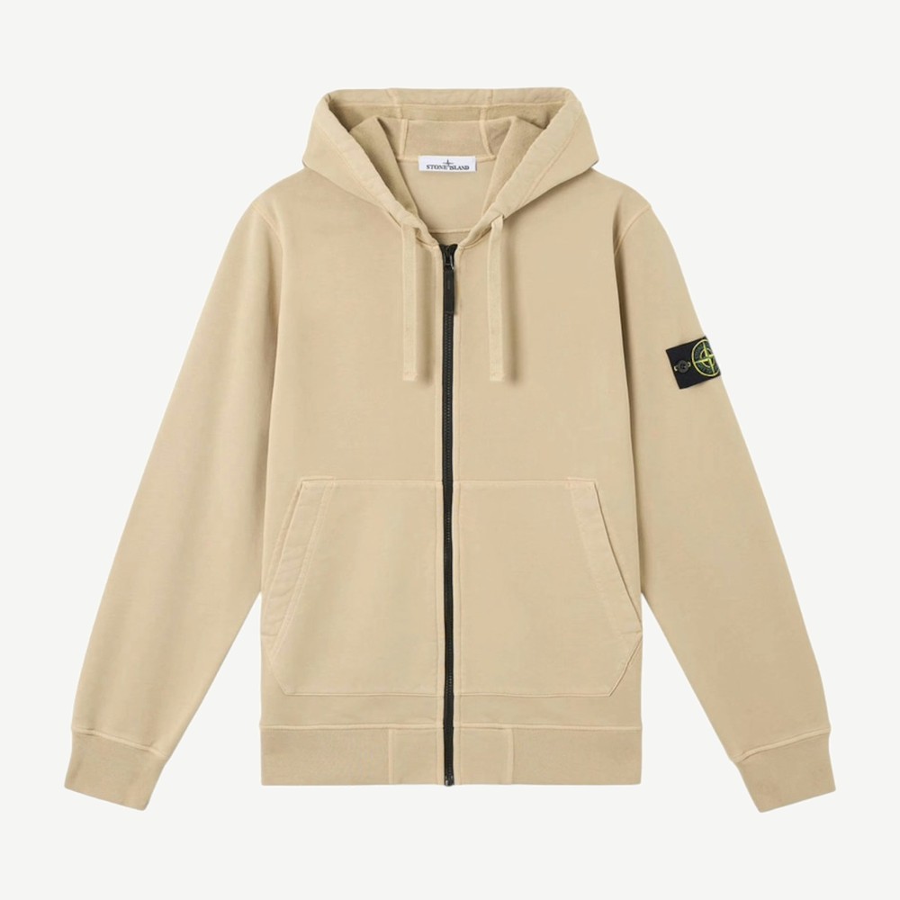 Organic Cotton Fleece Regular Fit Zip Up Sweatshirt Desert