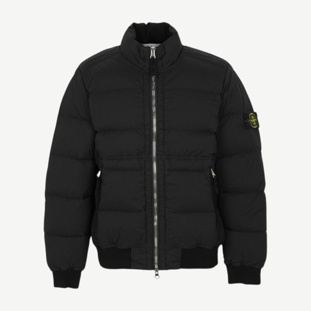 Zip Puffer Jacket Black