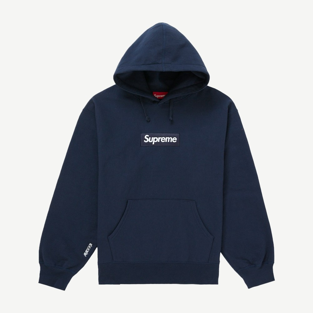 Box Logo Hooded Sweatshirt Fw25 Navy