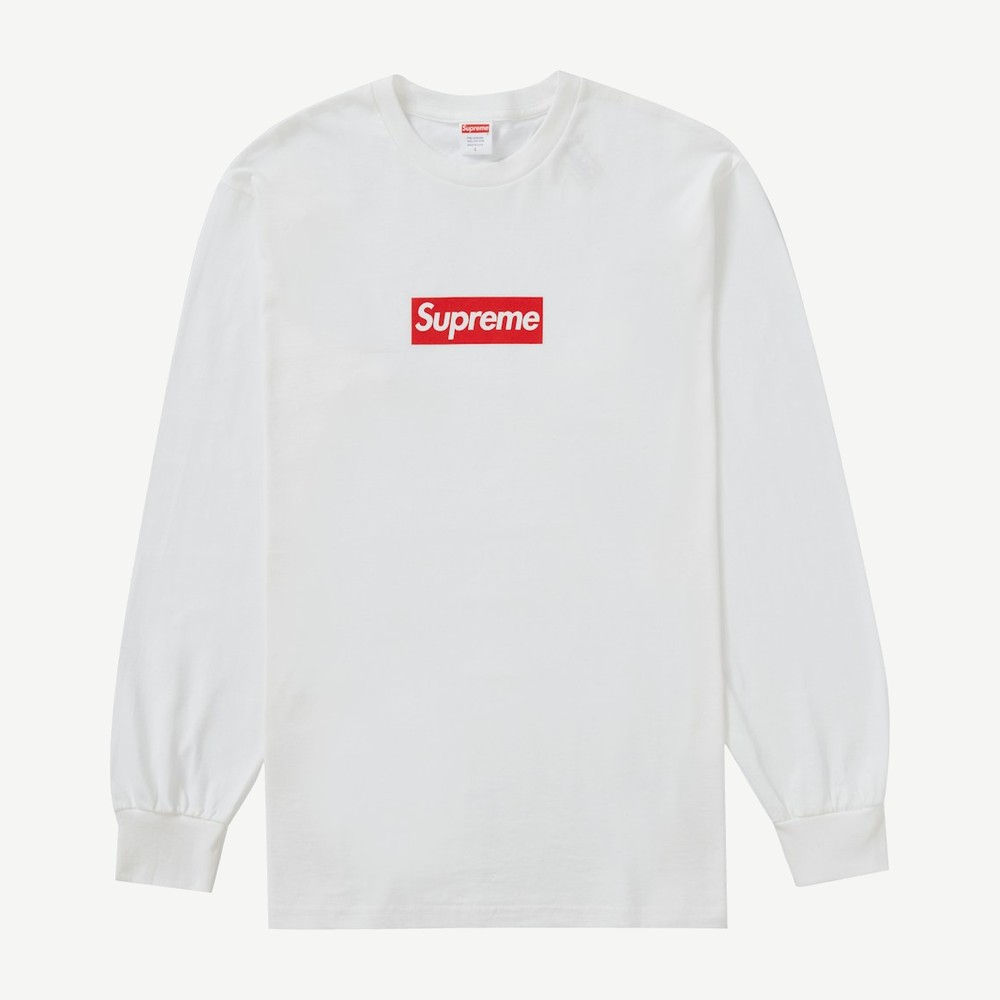 Box Logo L S Tee White