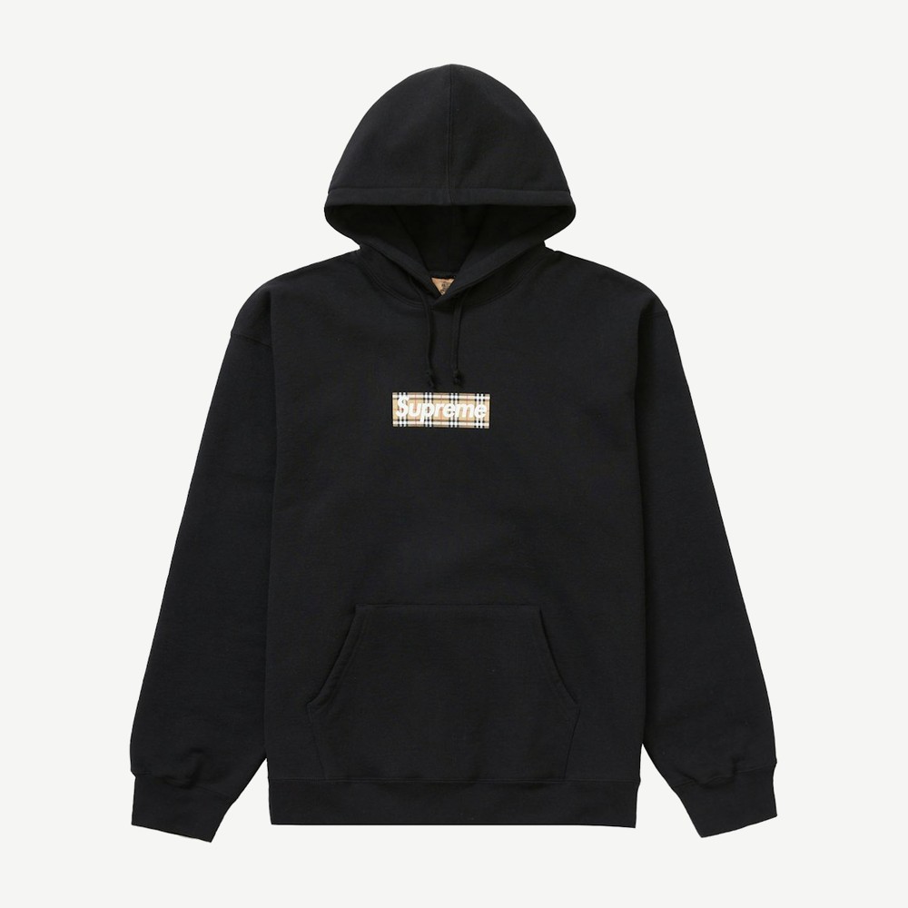 Burberry Box Logo Hooded Sweatshirt Black