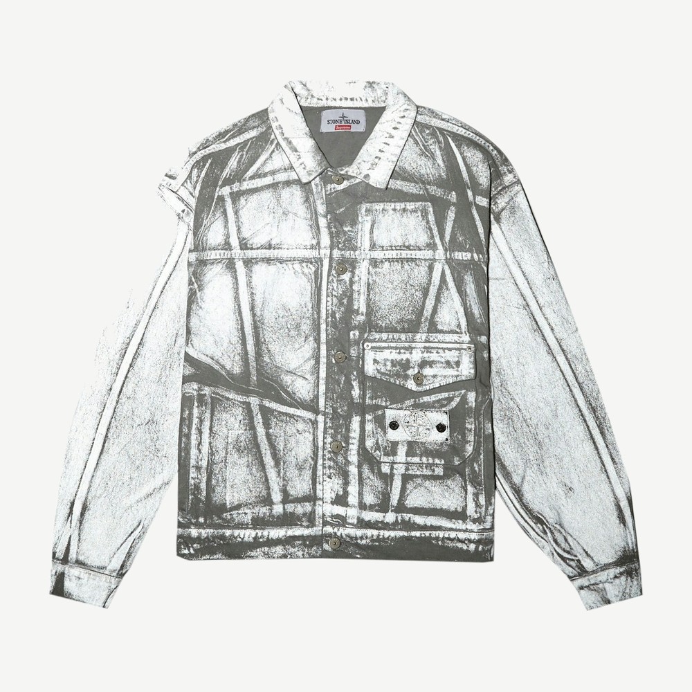 Stone Island Denim Trucker Jacket Reflective 2