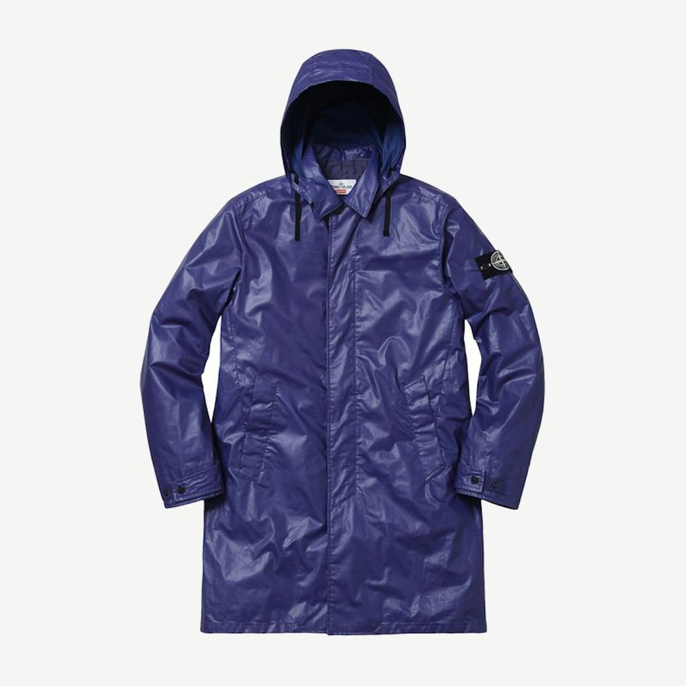 Stone Island Heat Reactive Trench Coat Purple