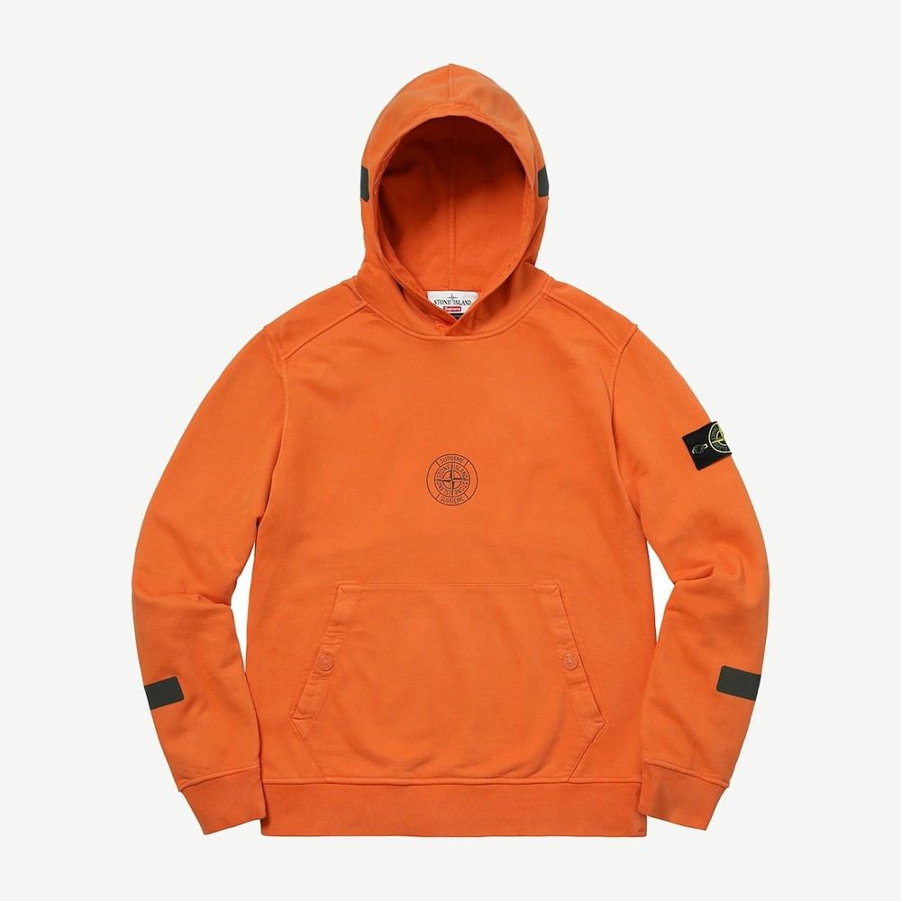 Stone Island Hooded Sweatshirt Orange