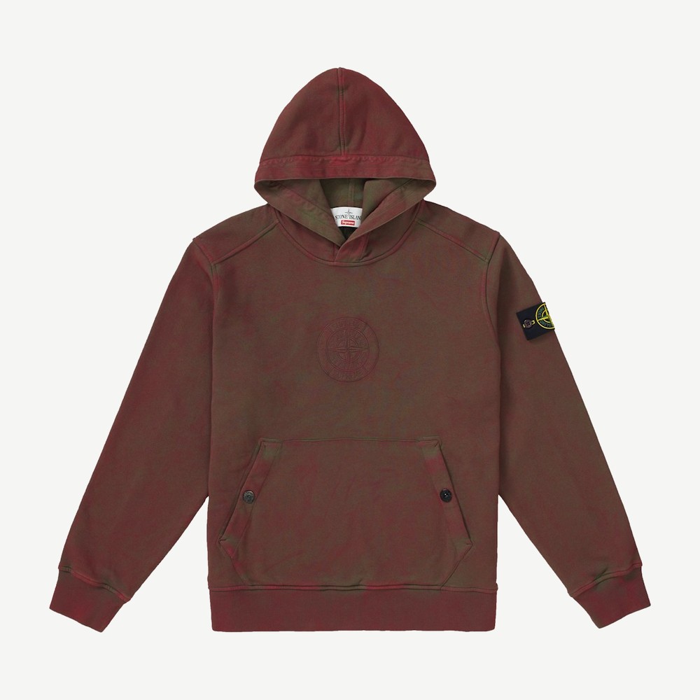 Stone Island Hooded Sweatshirt Ss19 Red