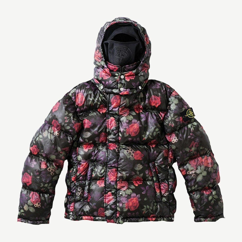 Stone Island Lamy Cover Stampato Puffy Jacket Black