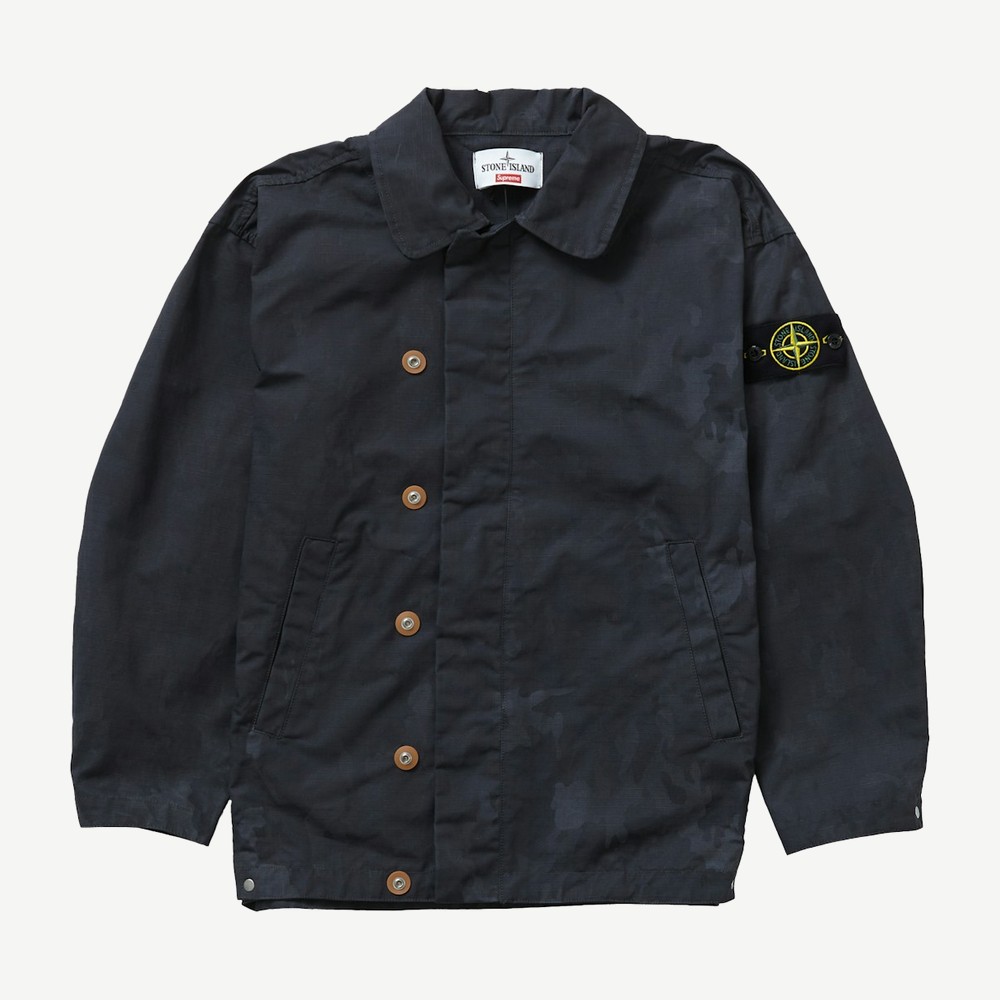 Stone Island Reactive Ice Camo Ripstop Jacket Black
