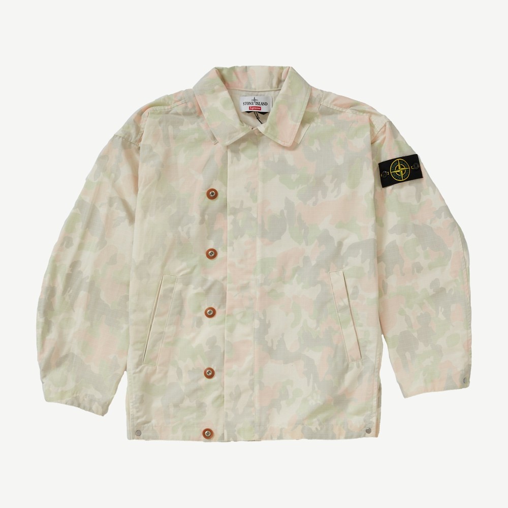 Stone Island Reactive Ice Camo Ripstop Jacket Tan