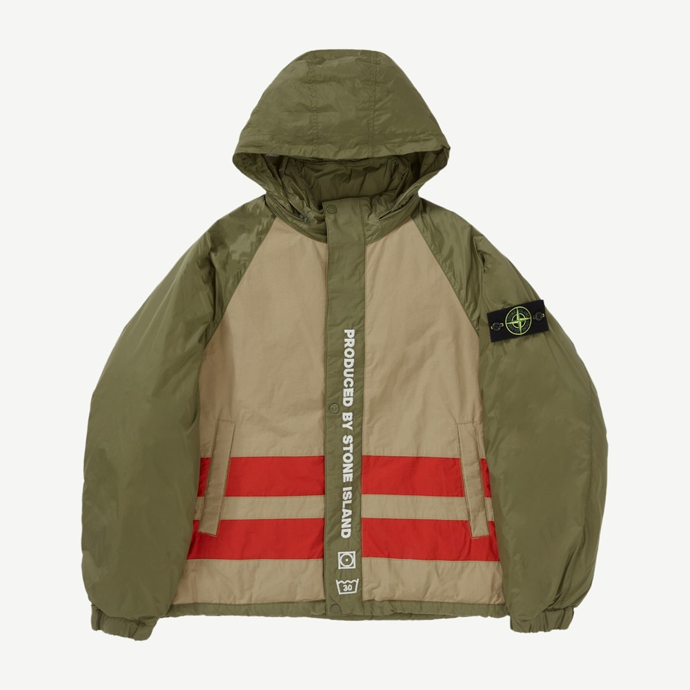 Stone Island Reversible Down Puffer Jacket Olive
