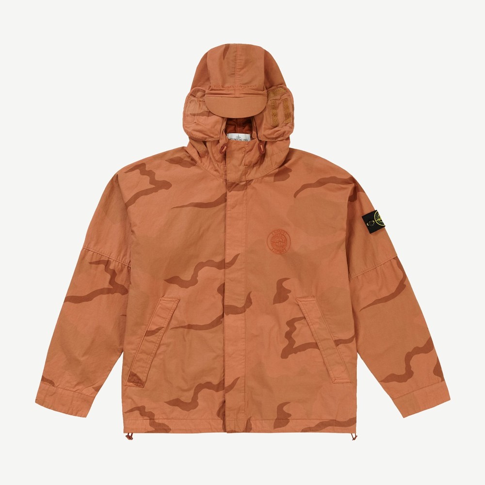 Stone Island Riot Mask Camo Jacket Coral Camo