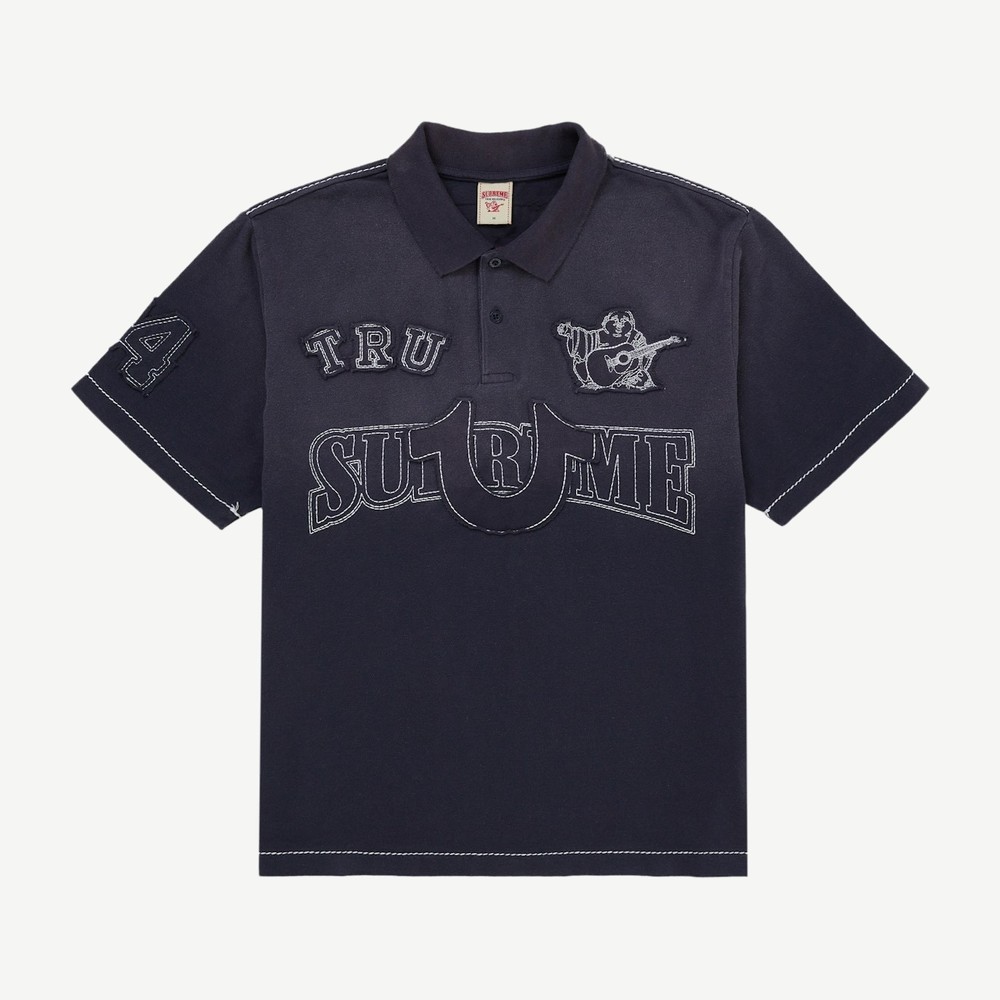 True Religion Applique Polo Navy