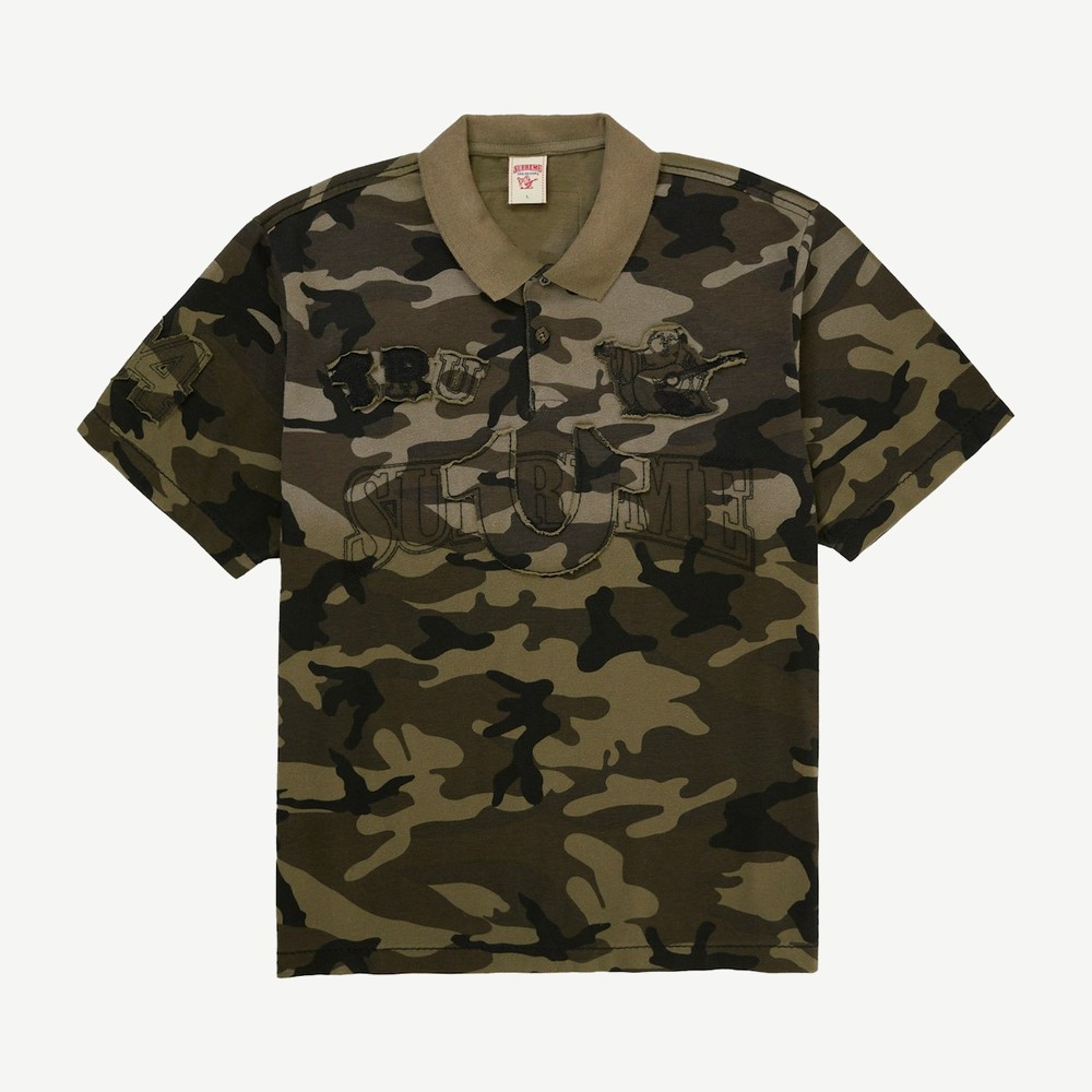 True Religion Applique Polo Woodland Camo
